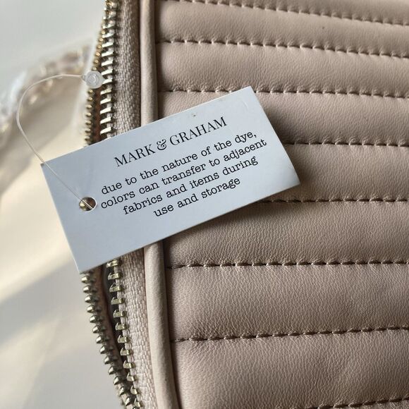 Mark And Graham The Quilted Crossbody Pink Leather Monogram LSH Bag Purse READ! - Picture 9 of 16